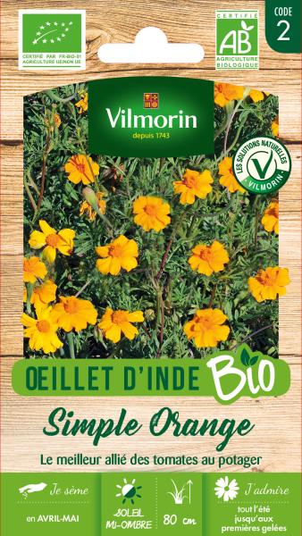 Fleurs - Œillet d'Inde Simple Orange - BIO - PACKAGING_RECTO